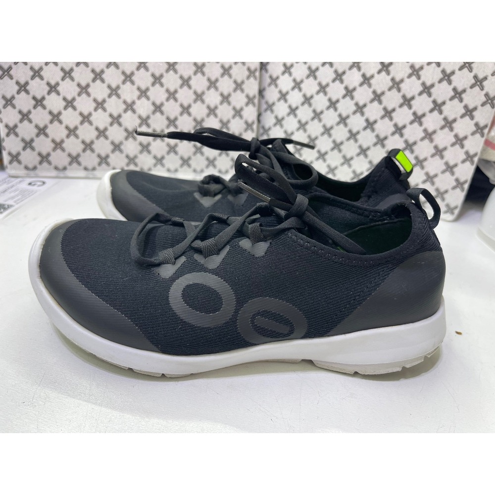 Oofos OOmg Low Shoe Black Recovery Sneakers Mesh Walking Shoes 9